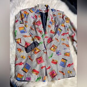 Colorful Patterned Women's Blazer